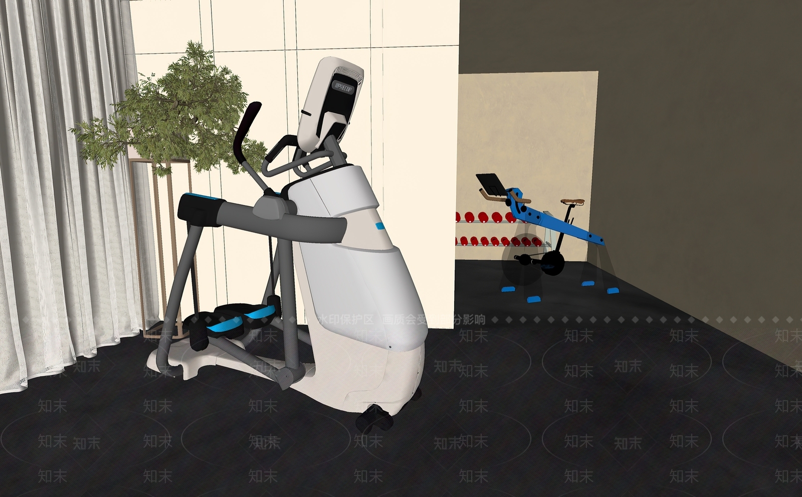 现代健身器材SU模型下载【ID:1125869030】