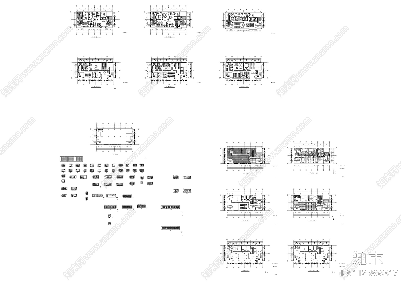服饰公司办公楼cad施工图下载【ID:1125869317】