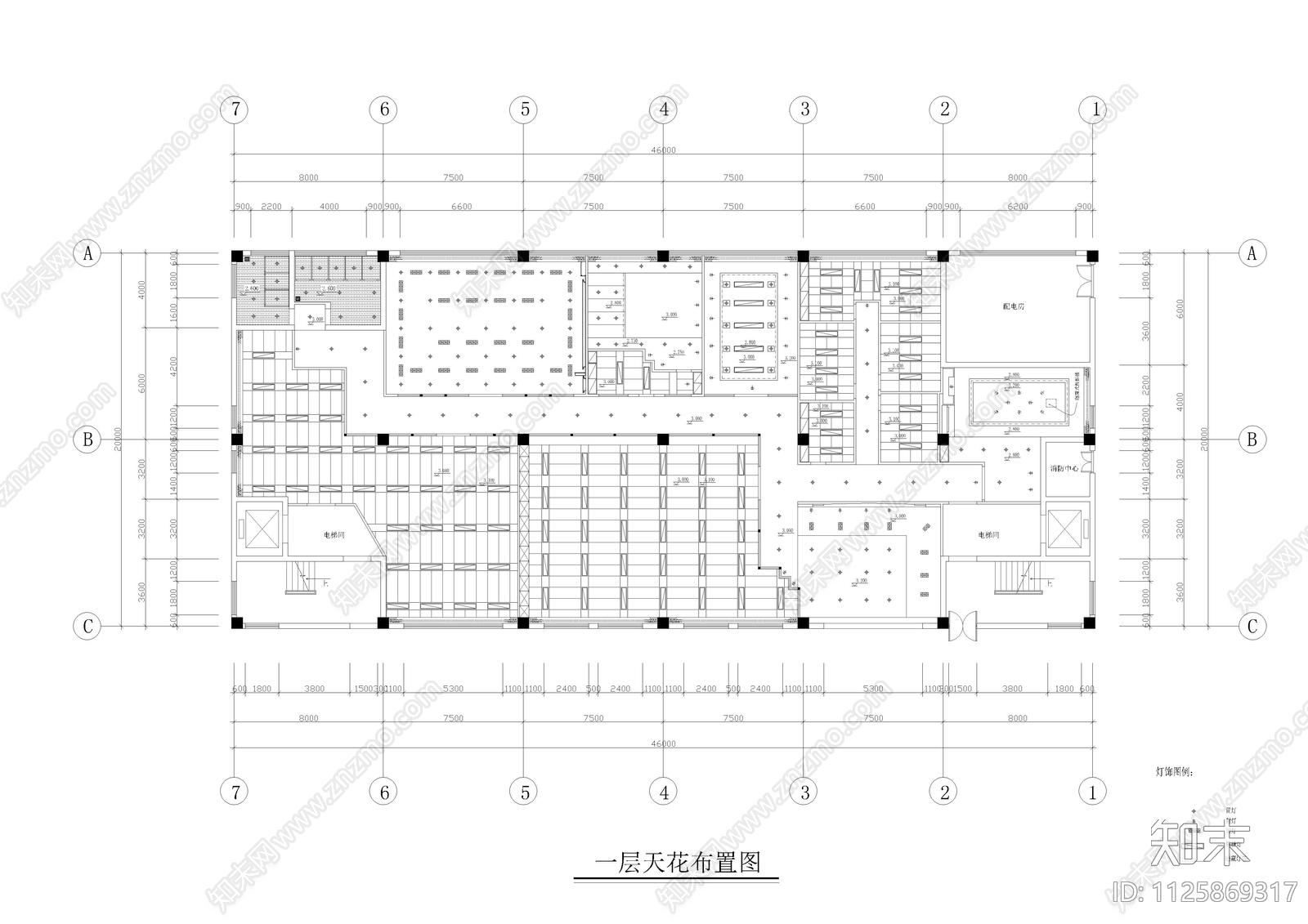 服饰公司办公楼cad施工图下载【ID:1125869317】