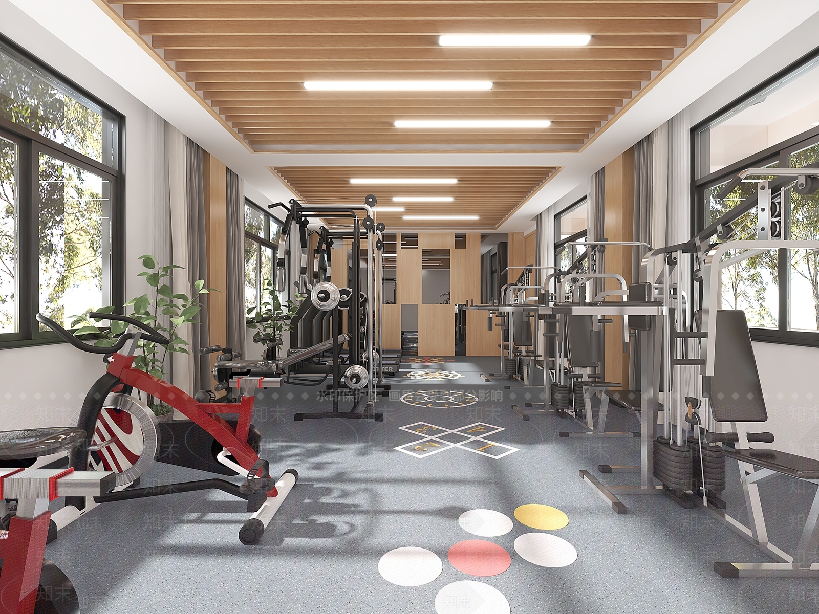 现代健身房3D模型下载【ID:1125891464】
