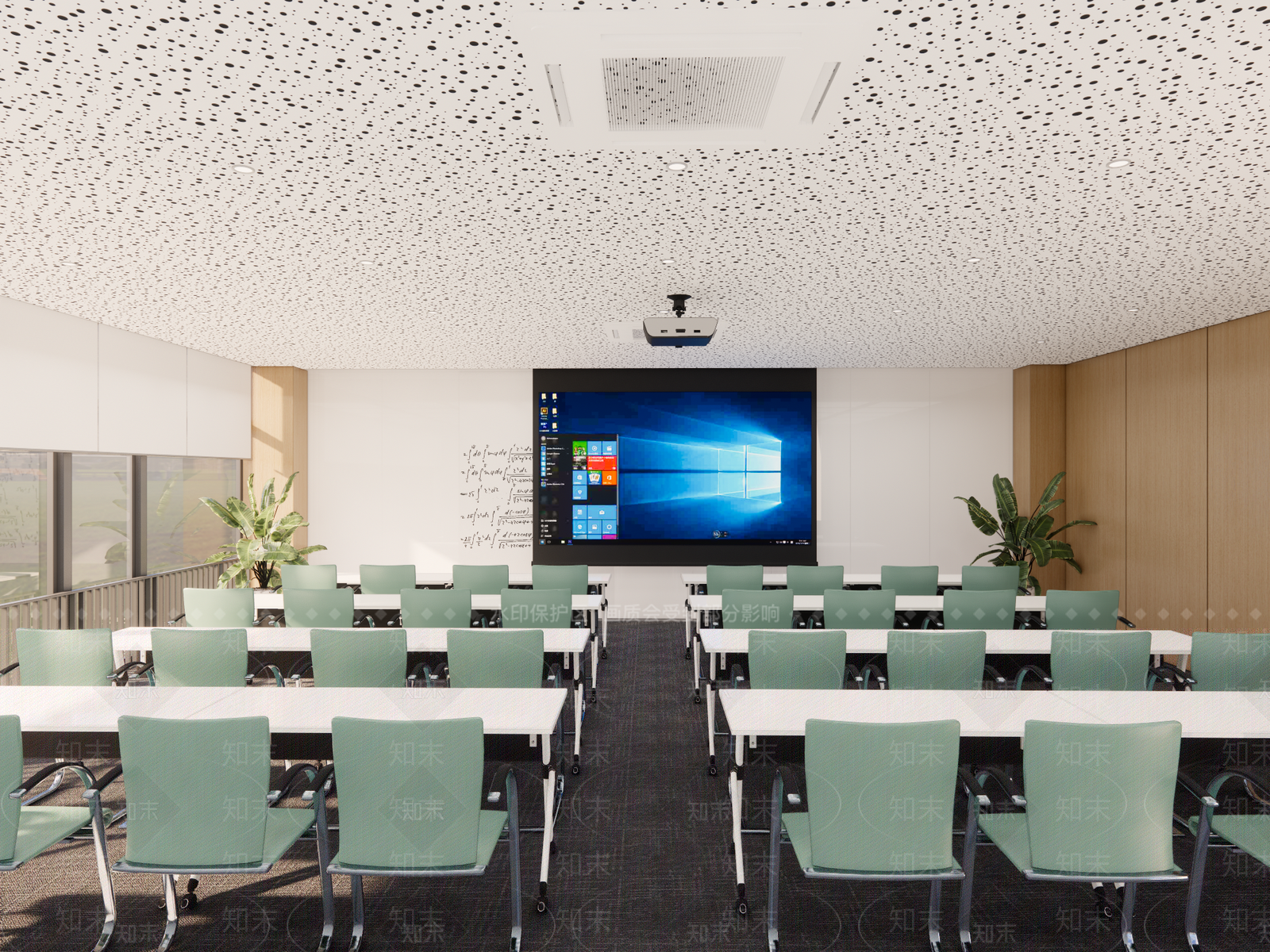 现代多媒体教室SU模型下载【ID:1125876986】