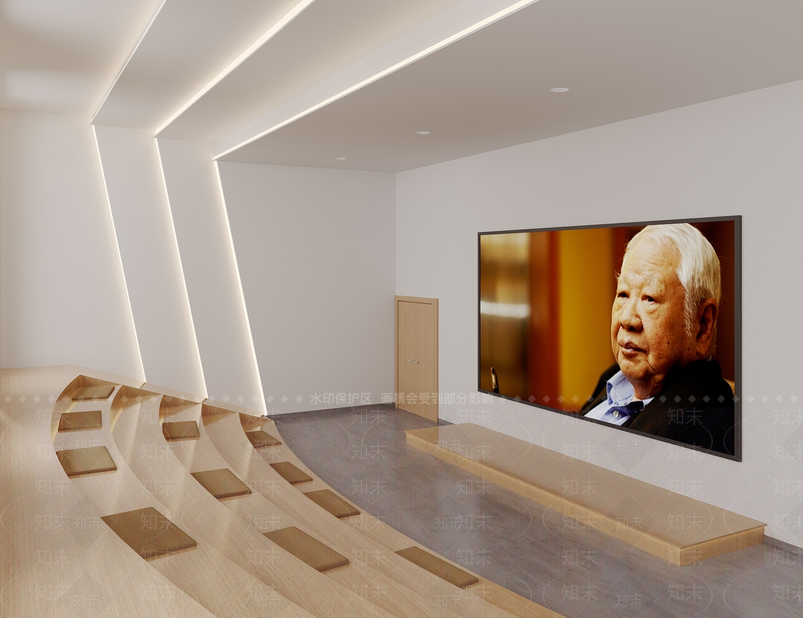 现代阶梯教室3D模型下载【ID:1125881101】