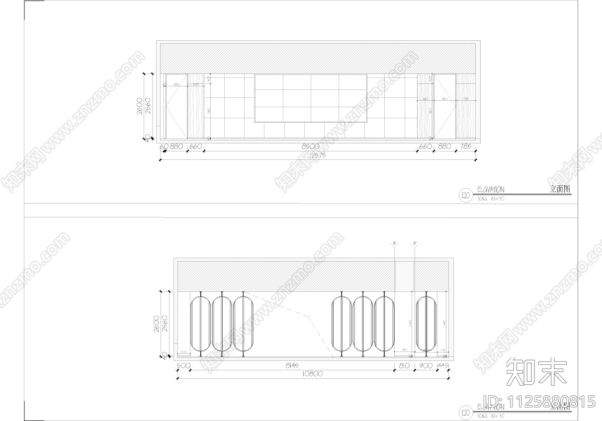 现代简约展厅陈列展馆空间及接待办公cad施工图下载【ID:1125880815】