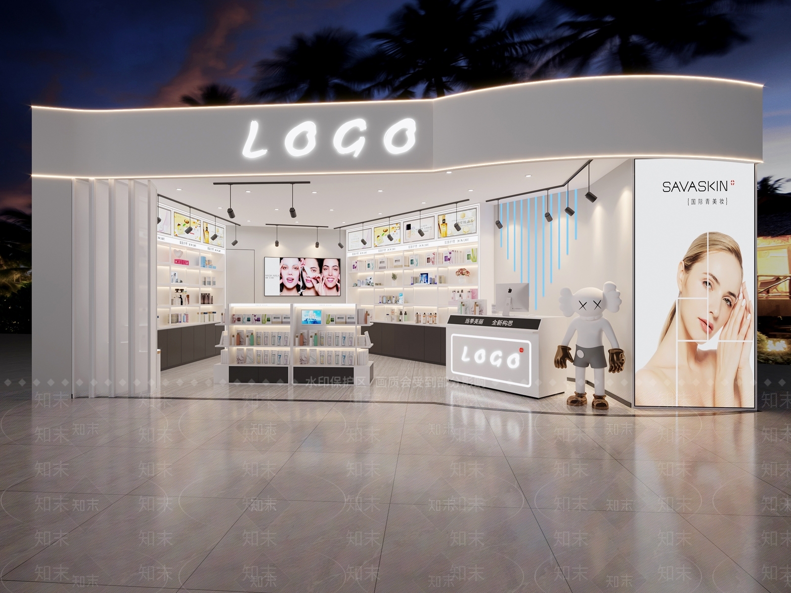 现代化妆品店3D模型下载【ID:1125881737】