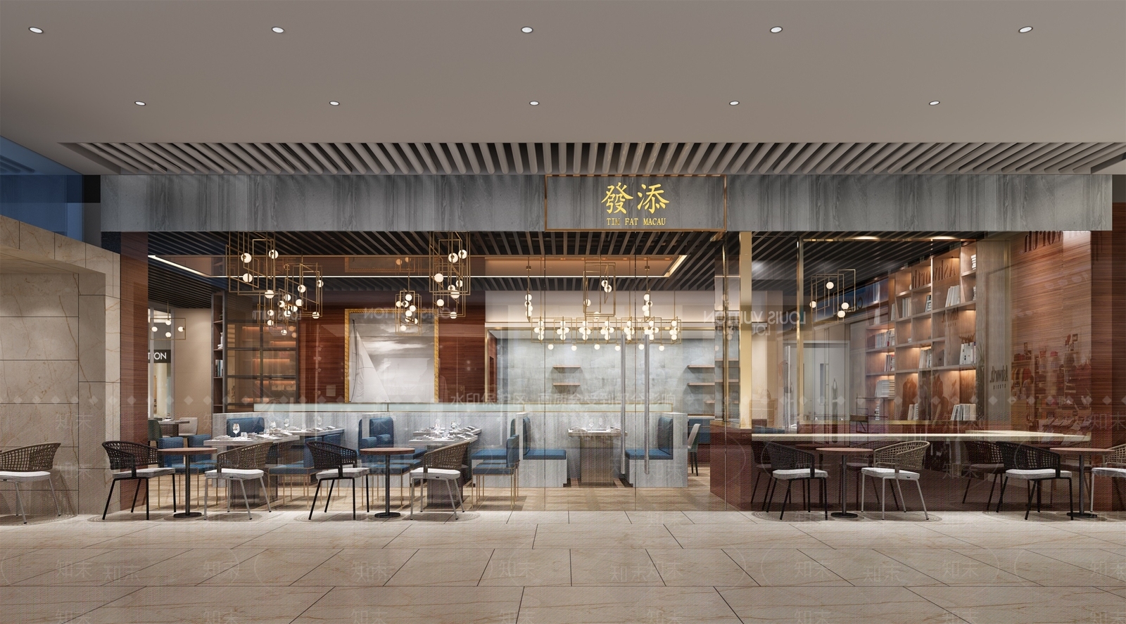 现代商场餐厅SU模型下载【ID:1125884957】
