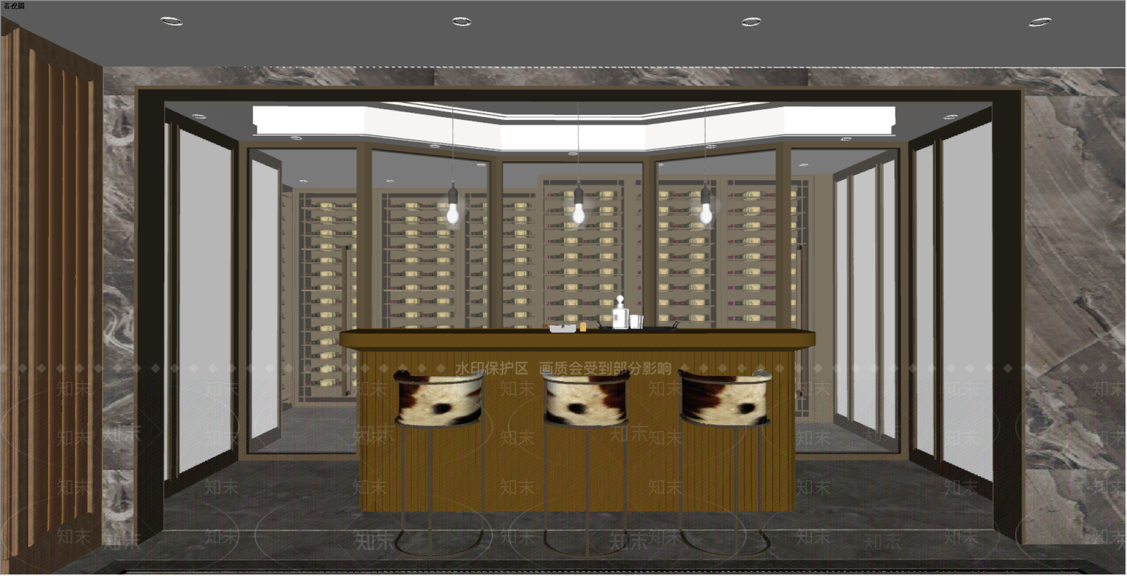 现代酒吧SU模型下载【ID:1125885771】