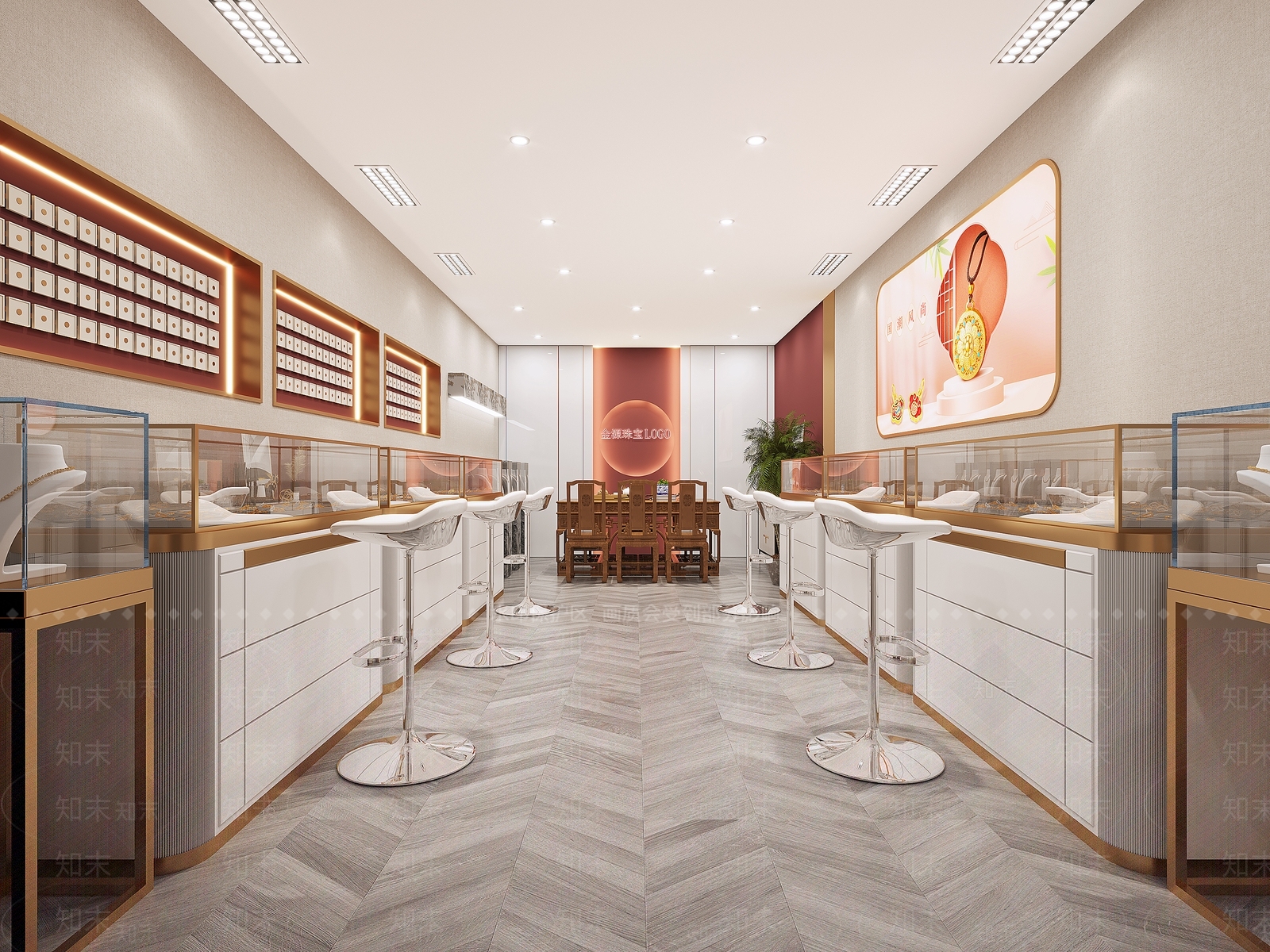 现代珠宝首饰店3D模型下载【ID:1125886769】