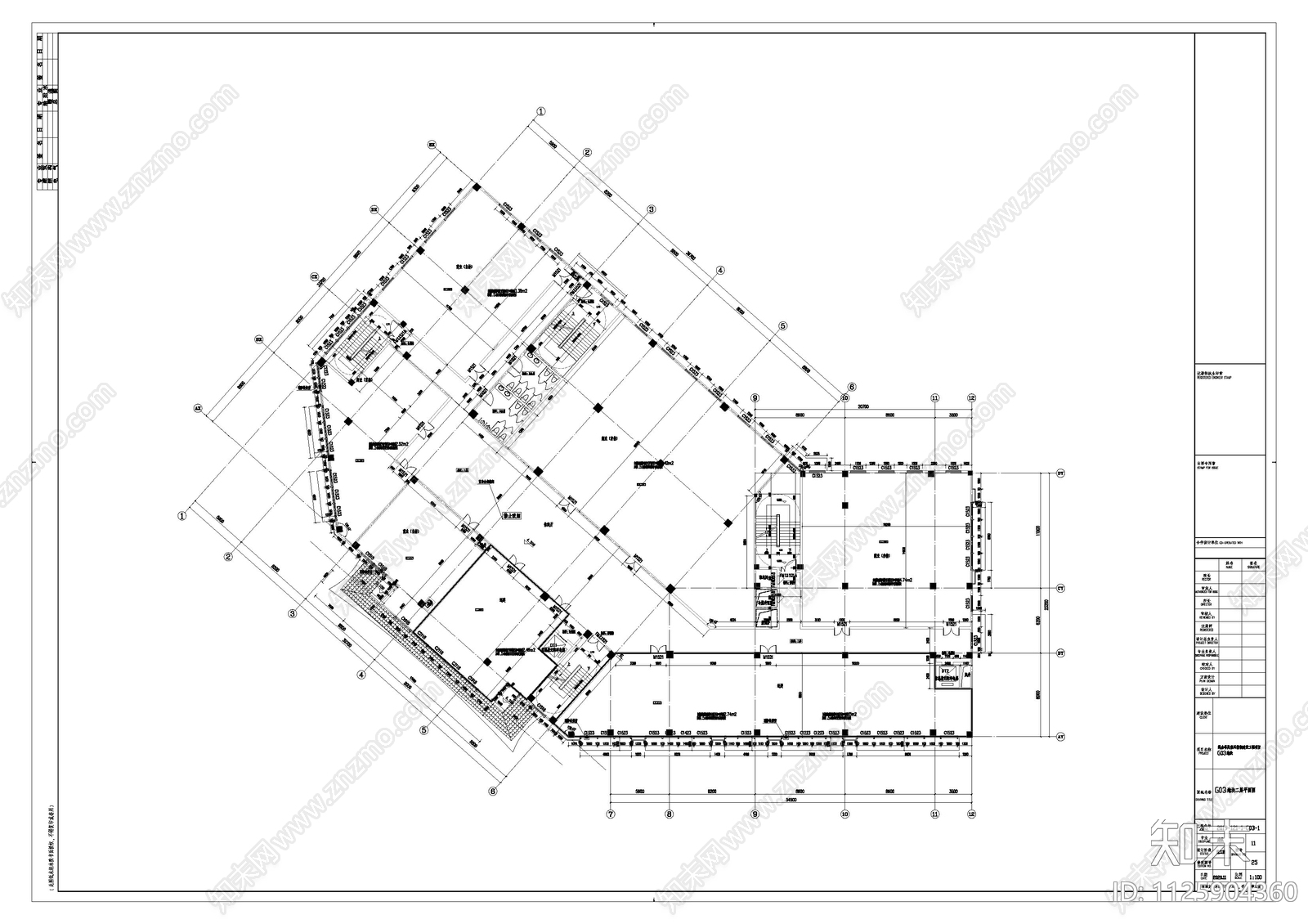 中式绳金塔民俗商业街cad施工图下载【ID:1125904360】