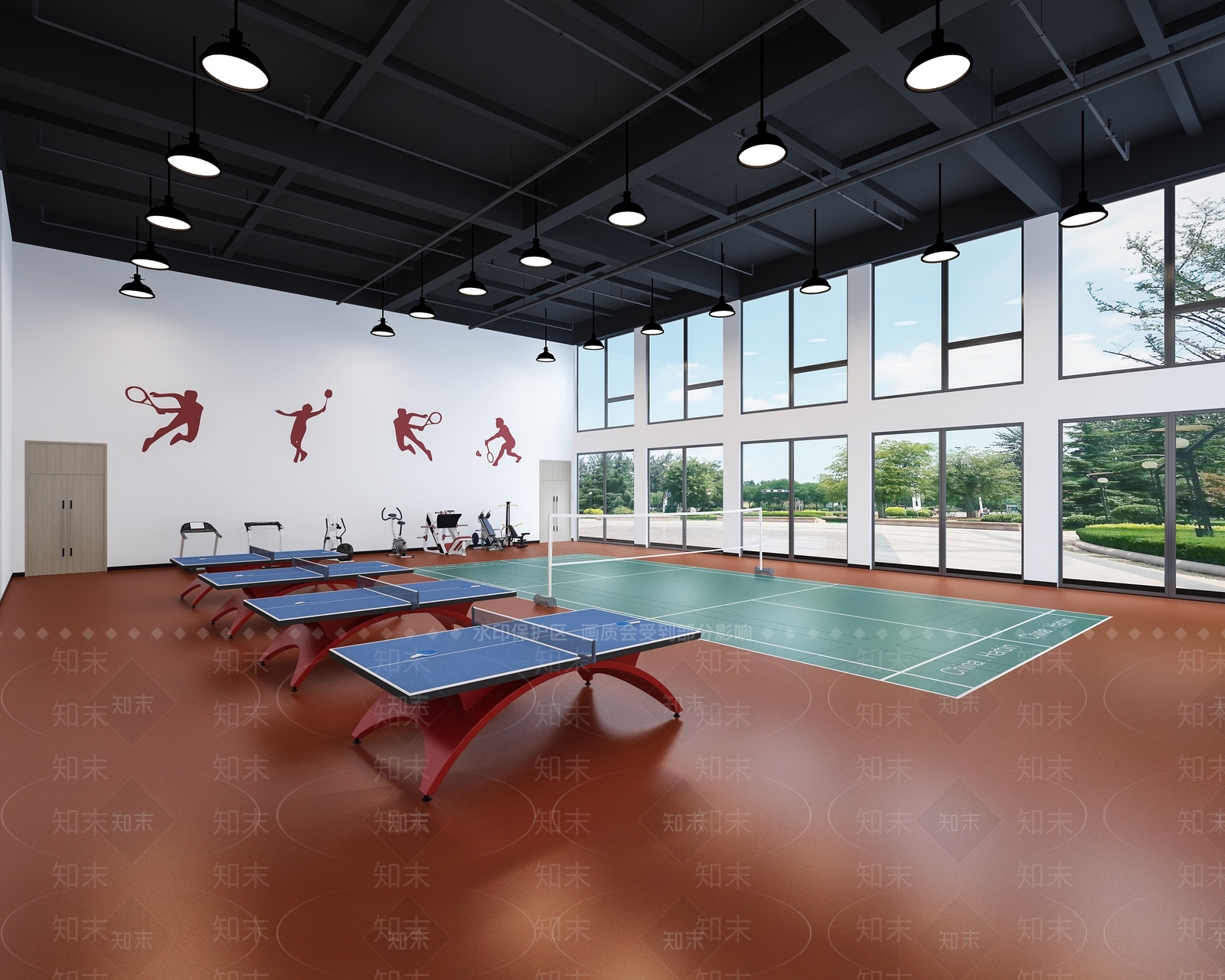 现代羽毛球馆3D模型下载【ID:1125907079】