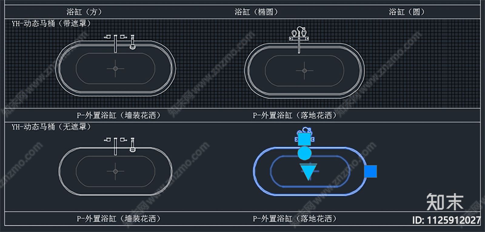 2022卫浴动态模块cad施工图下载【ID:1125912027】