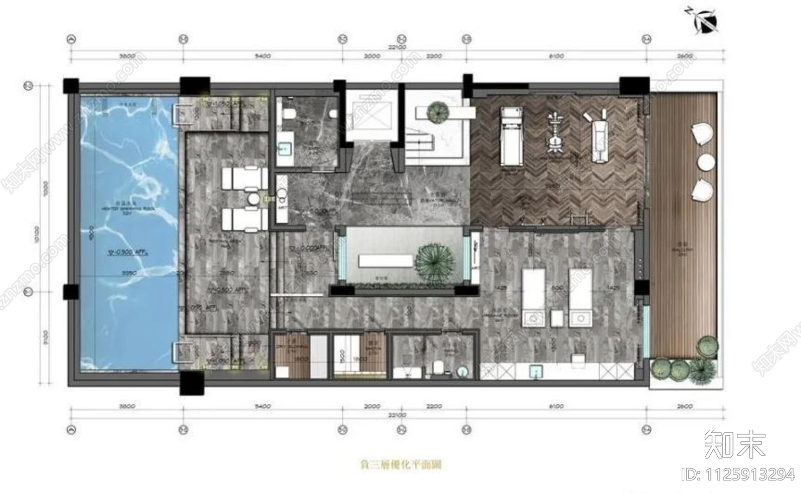 现代别墅项目施工图cad施工图下载【ID:1125913294】