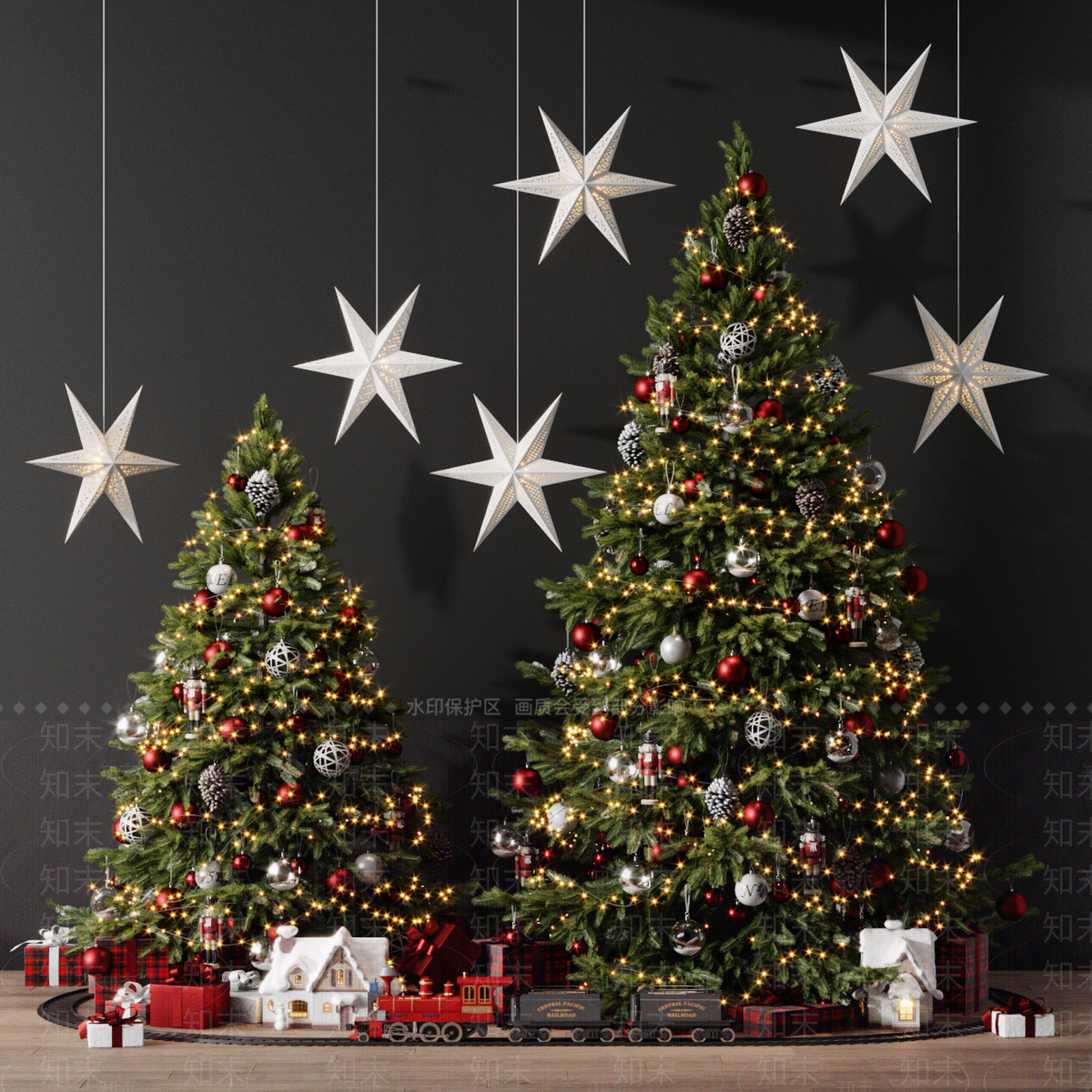 圣诞树节日用品3D模型下载【ID:1125919564】