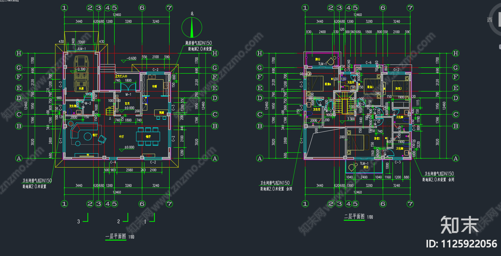 自建别墅建筑图结构图效果图施工图下载【ID:1125922056】