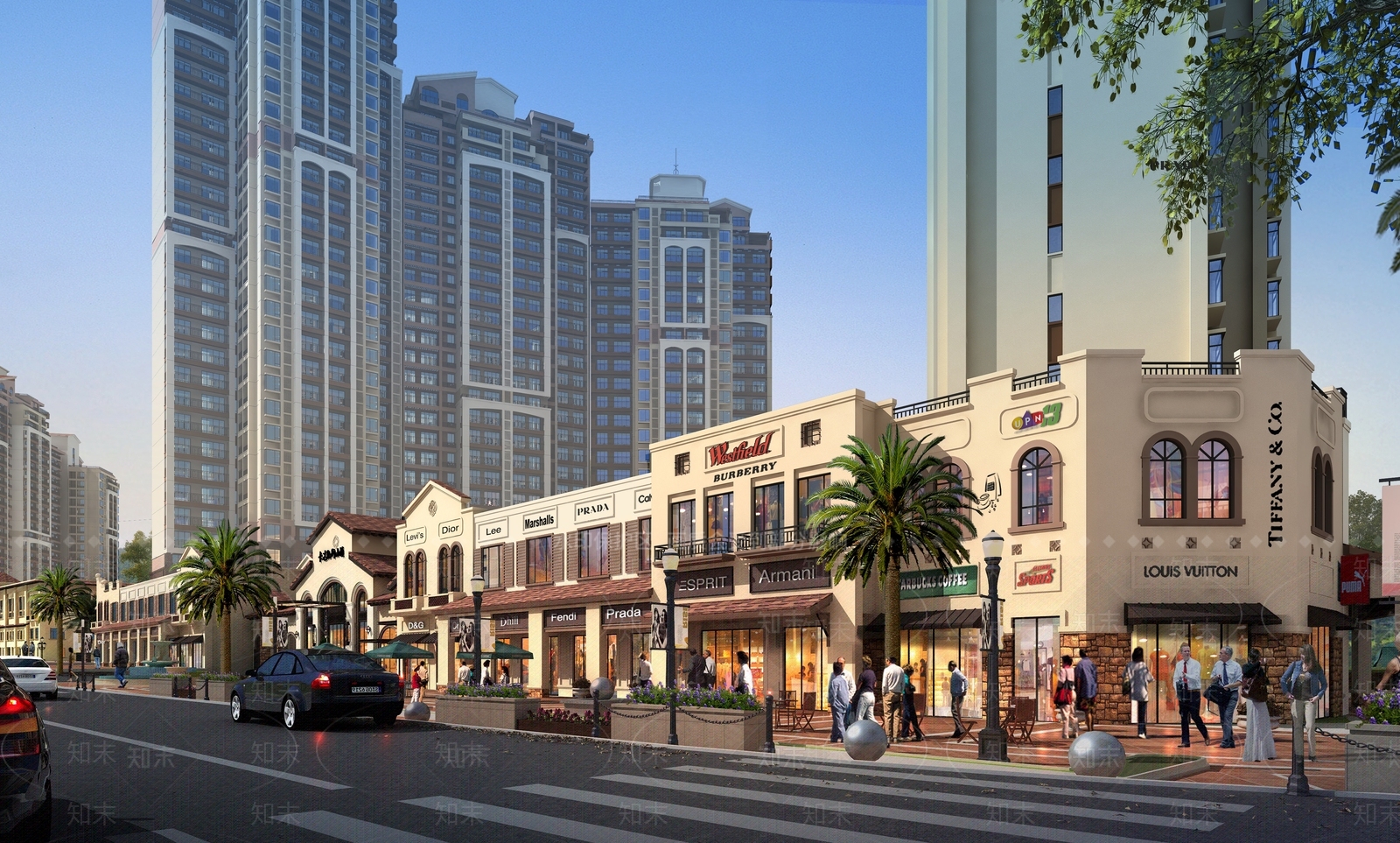 商业街SU模型精品下载_SketchUp模型_知末网