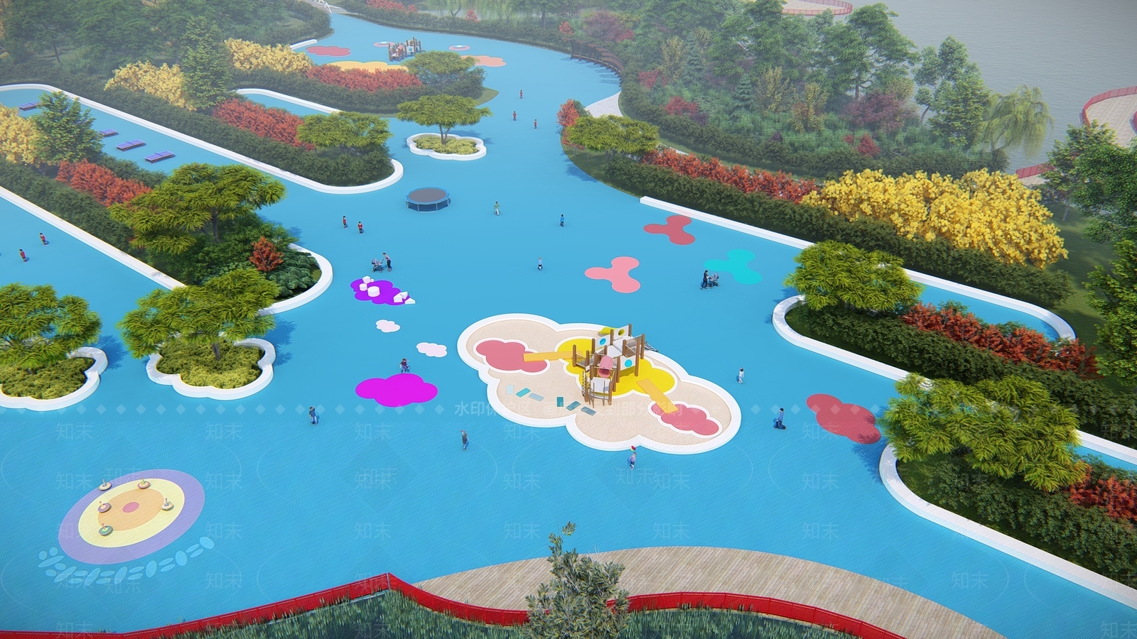 现代公园景观SU模型下载【ID:1125934863】