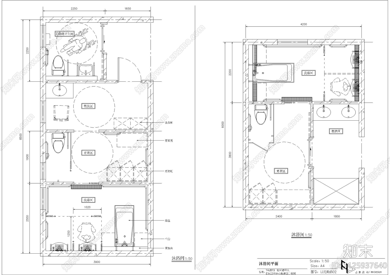 各类浴池cad施工图下载【ID:1125937640】