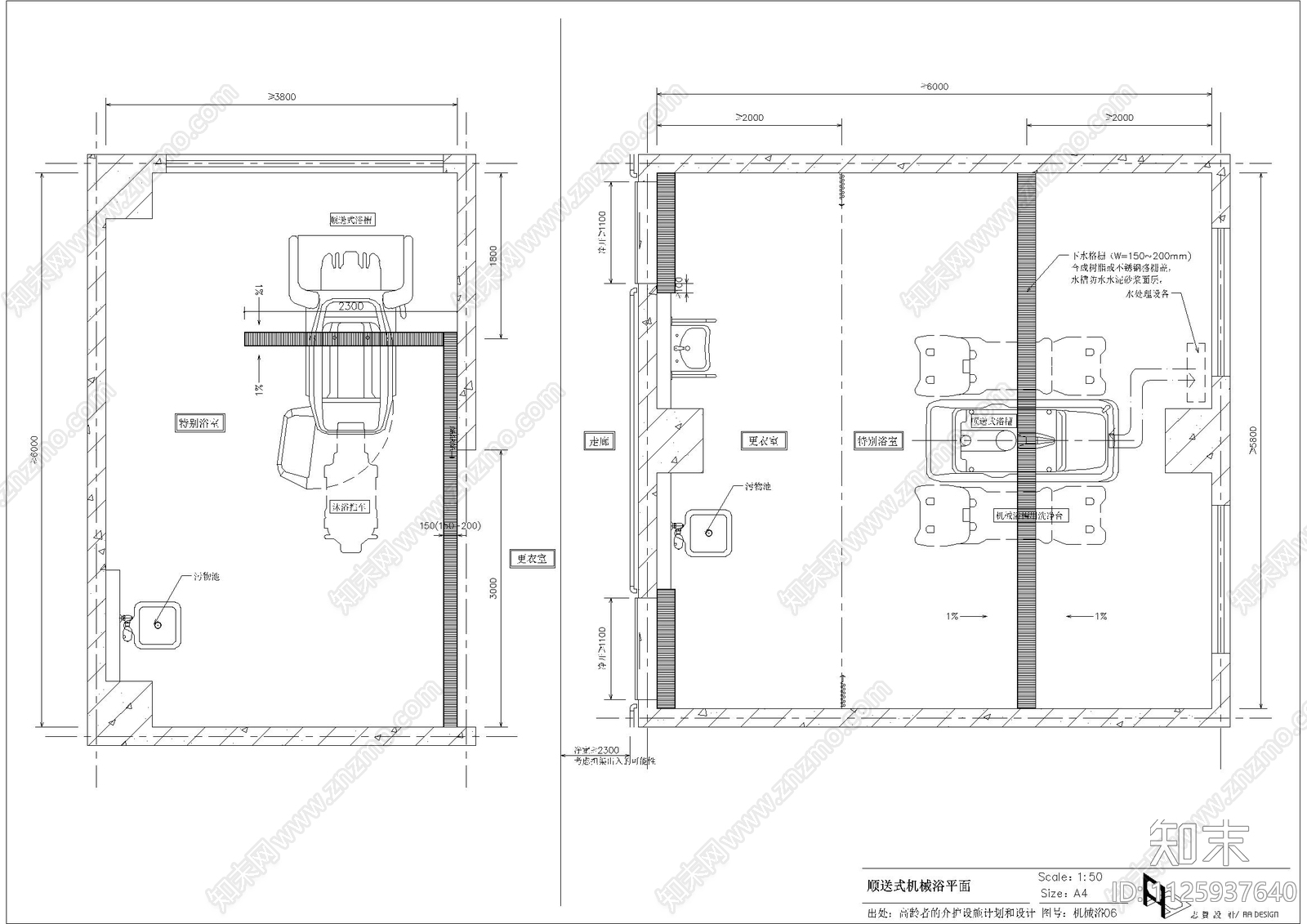 各类浴池cad施工图下载【ID:1125937640】