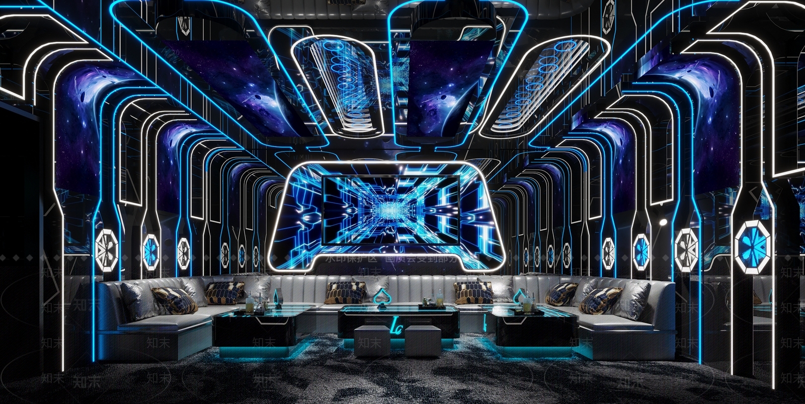 现代KTV包厢3D模型下载【ID:1125939775】
