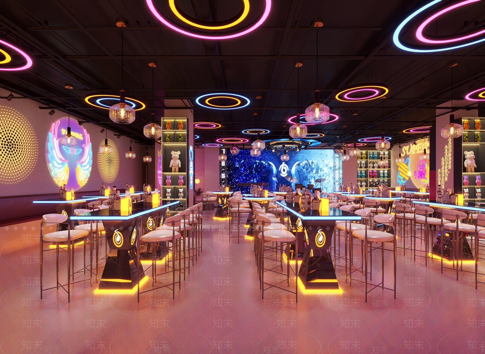 工业风酒吧3D模型下载【ID:1125942417】