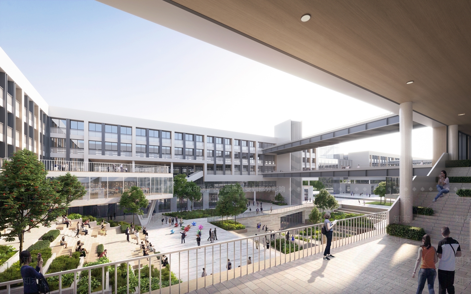 学校建筑SU模型精品下载_SketchUp模型_知末网