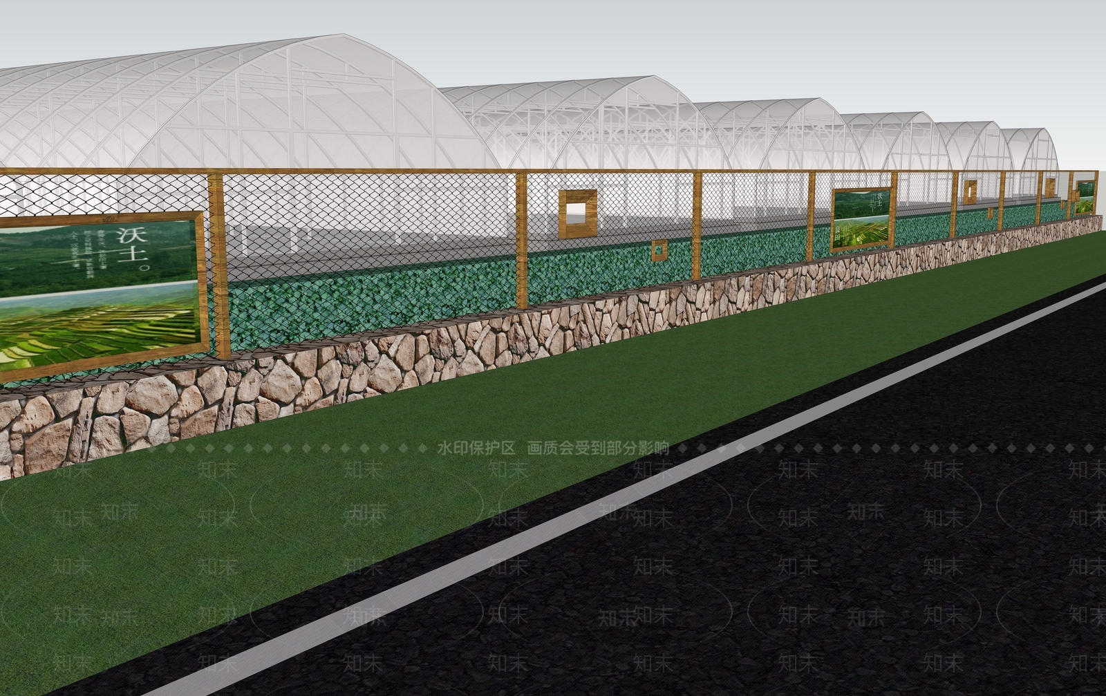 现代围栏护栏SU模型下载【ID:1125952172】