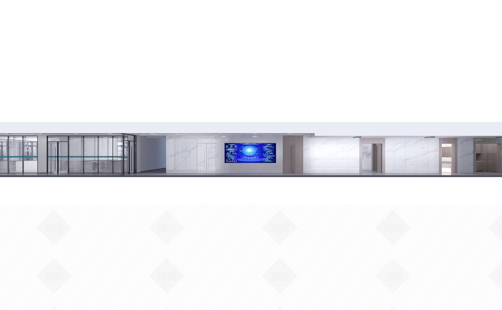 现代科研实验室走廊3D模型下载【ID:1125967251】_知末3d模型网