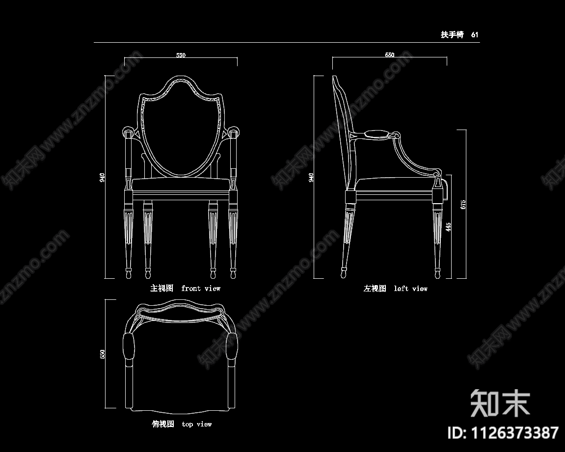 120套美式椅子原版家具施工图下载【ID:1126373387】