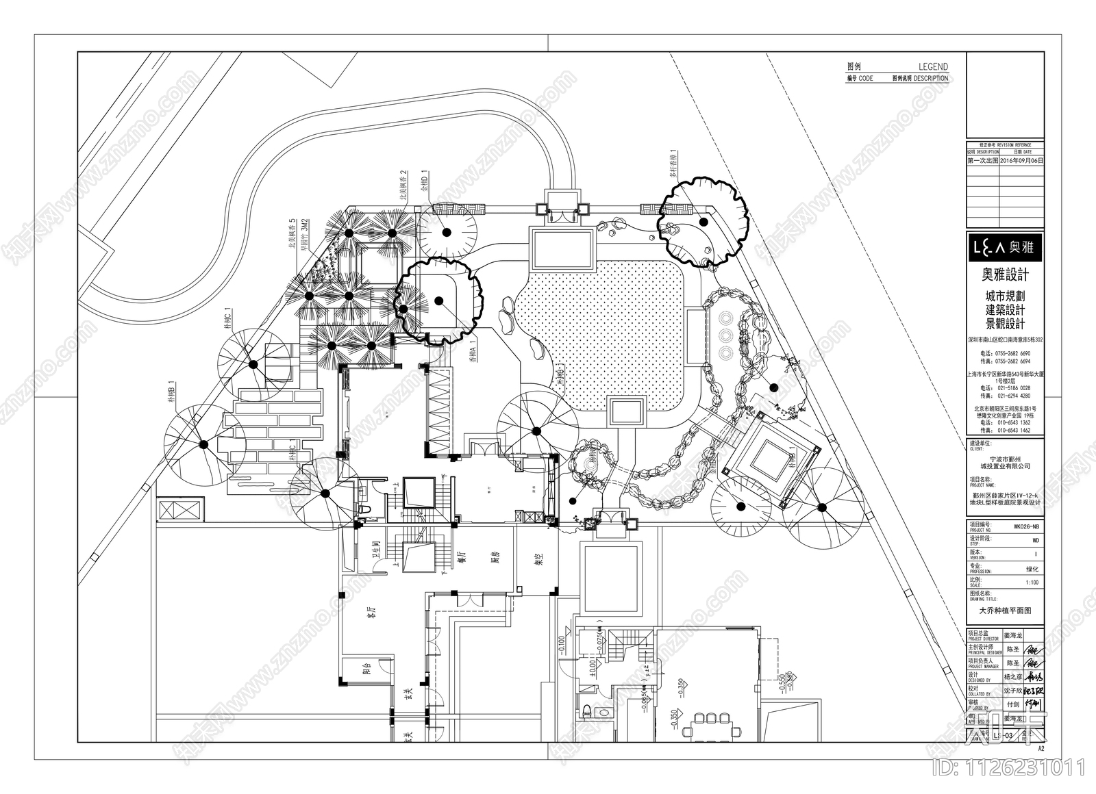 中式风格私人庭院景观cad施工图下载【ID:1126231011】