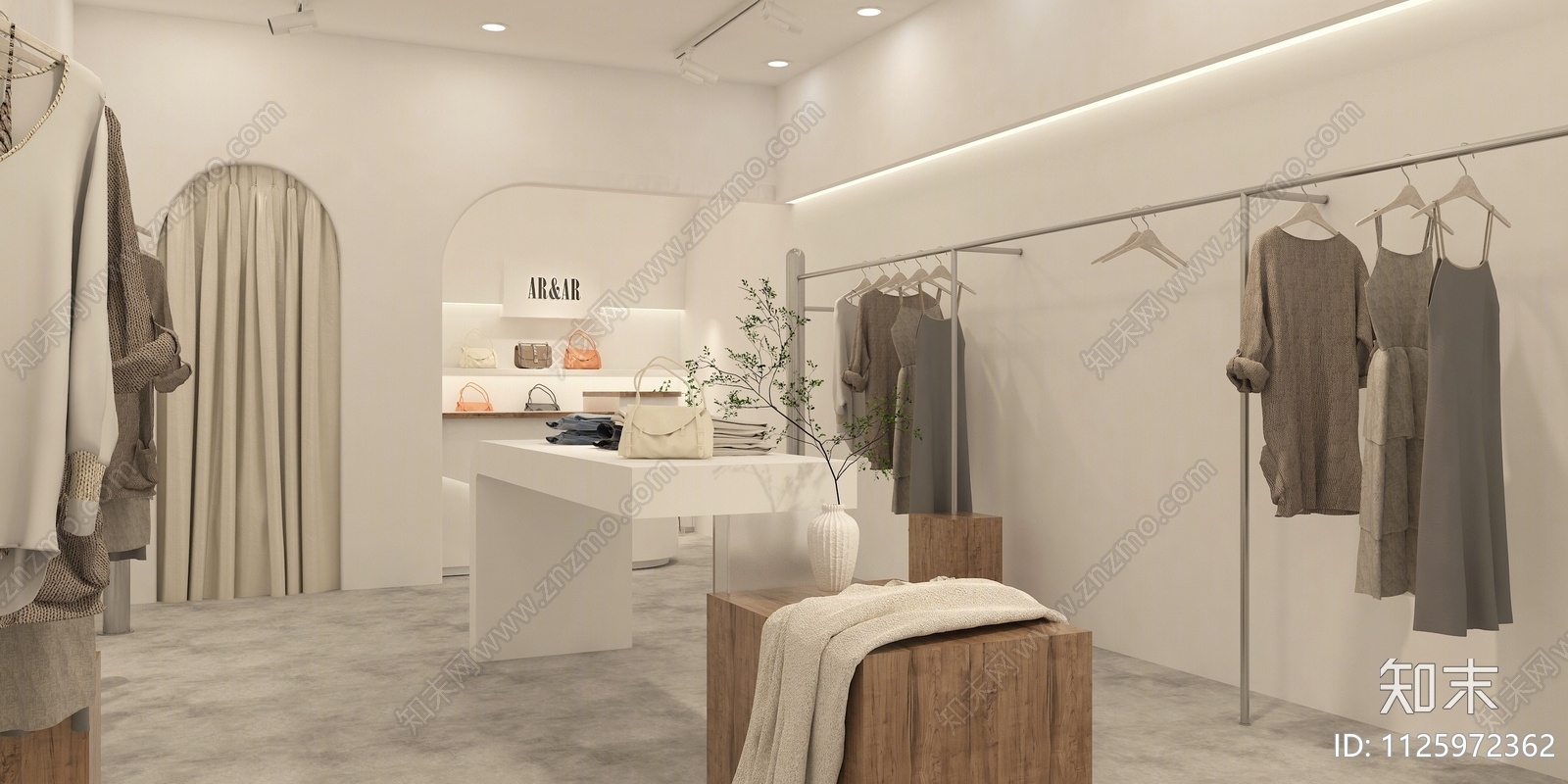 现代女装店3D模型下载【ID:1125972362】