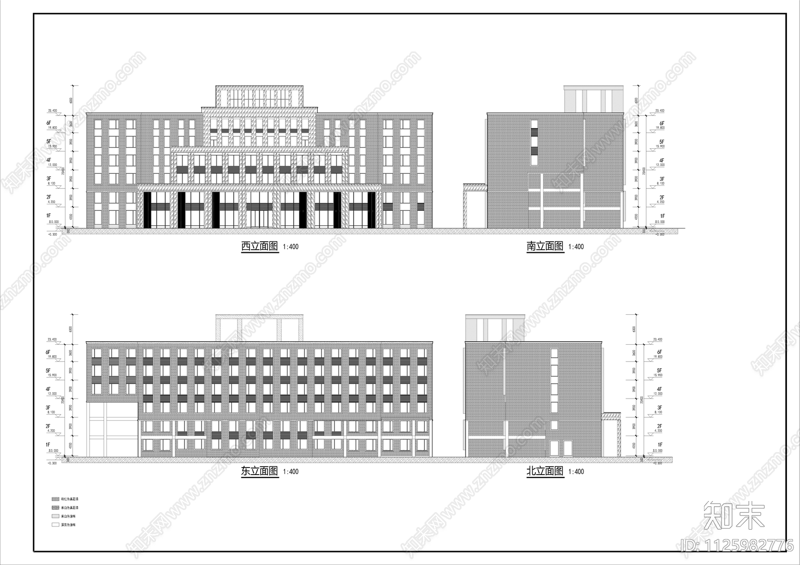 学校图书综合楼cad施工图下载【ID:1125982776】