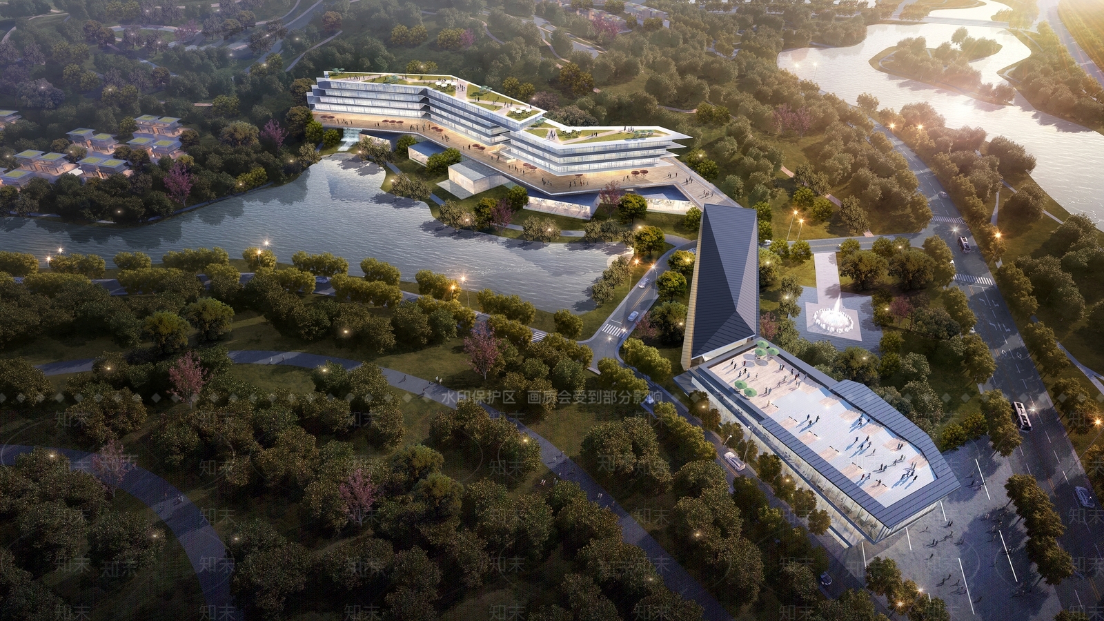 现代文化场馆SU模型下载【ID:1125983844】