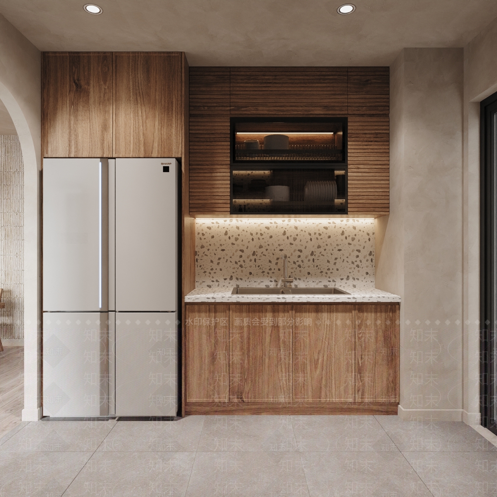 侘寂公寓厨房3D模型下载【ID:1125984054】