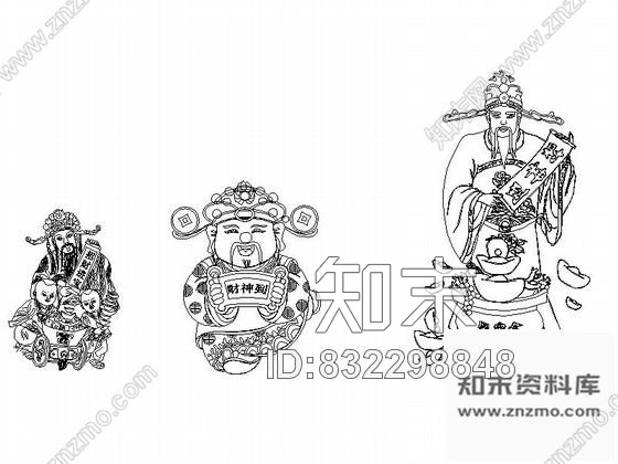 图块/节点财神到CAD图块施工图下载【ID:832298848】