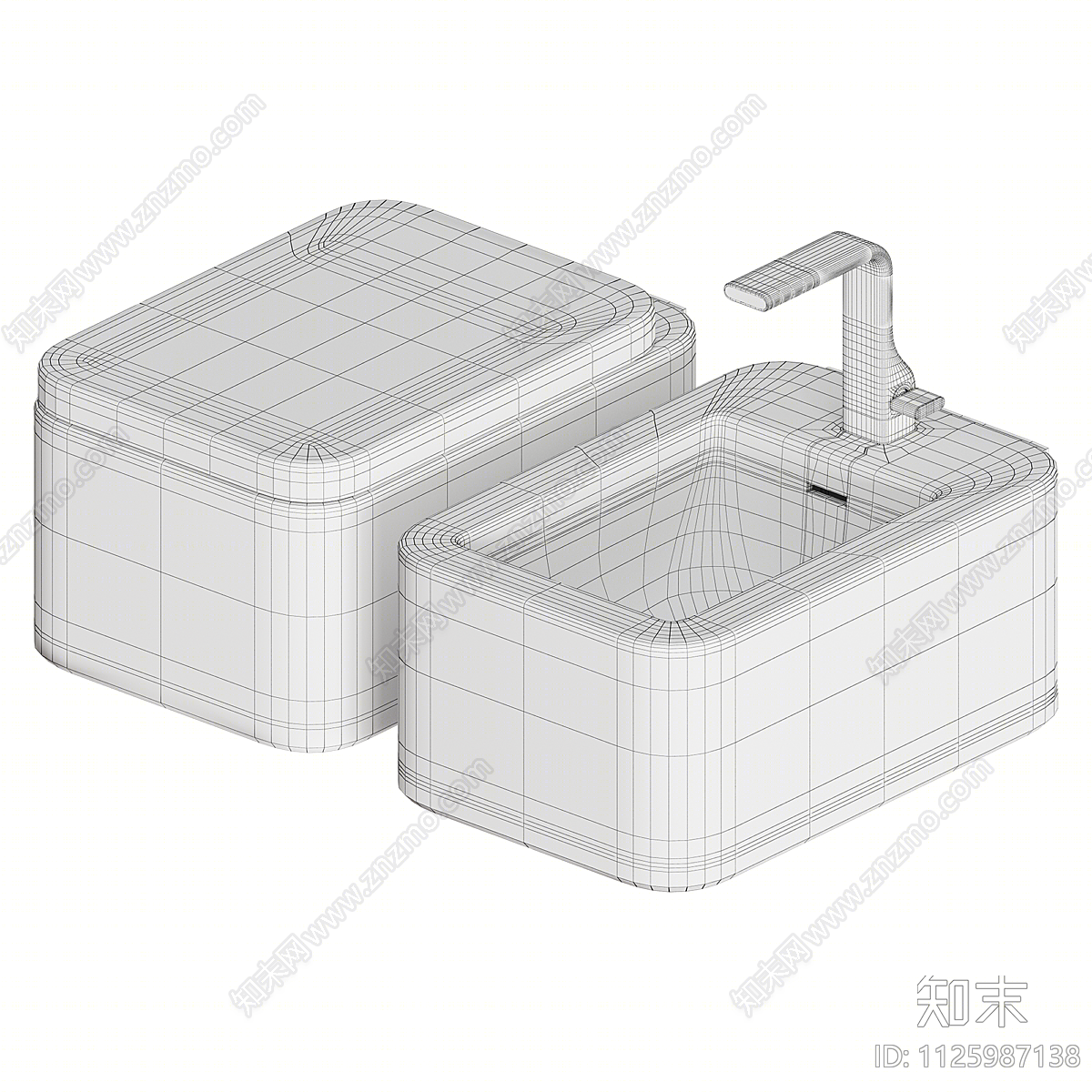 挂墙式马桶3D模型下载【ID:1125987138】