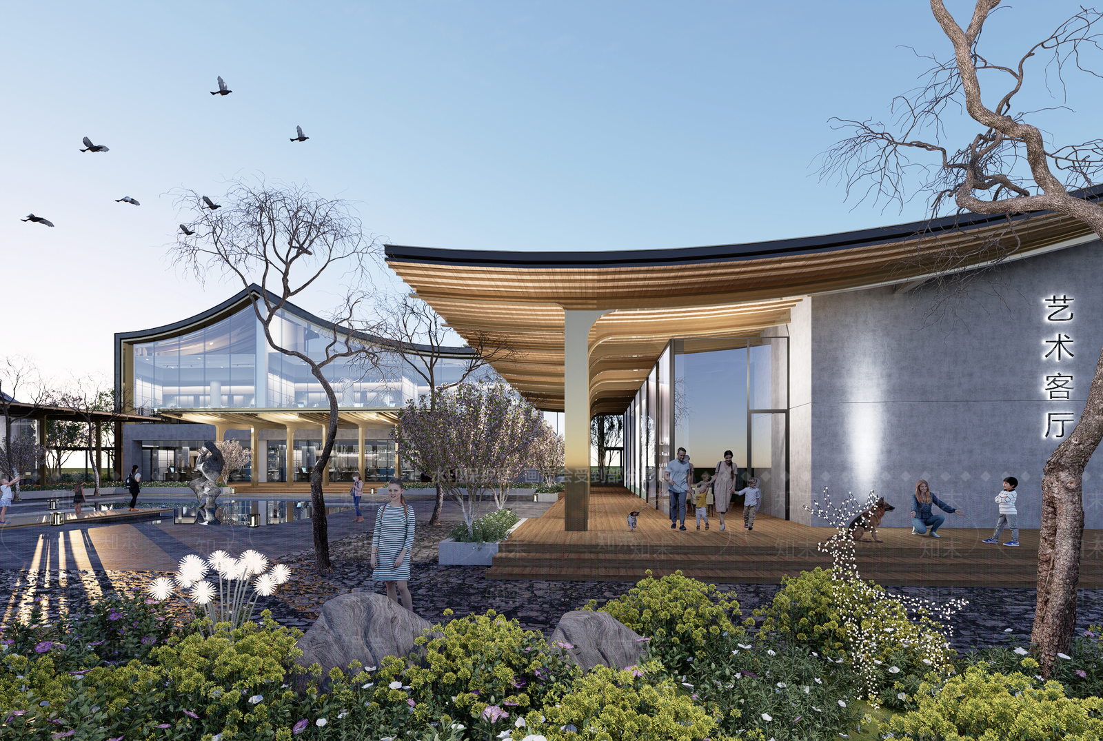 新中式农村文化展厅SU模型下载【ID:1133066170】