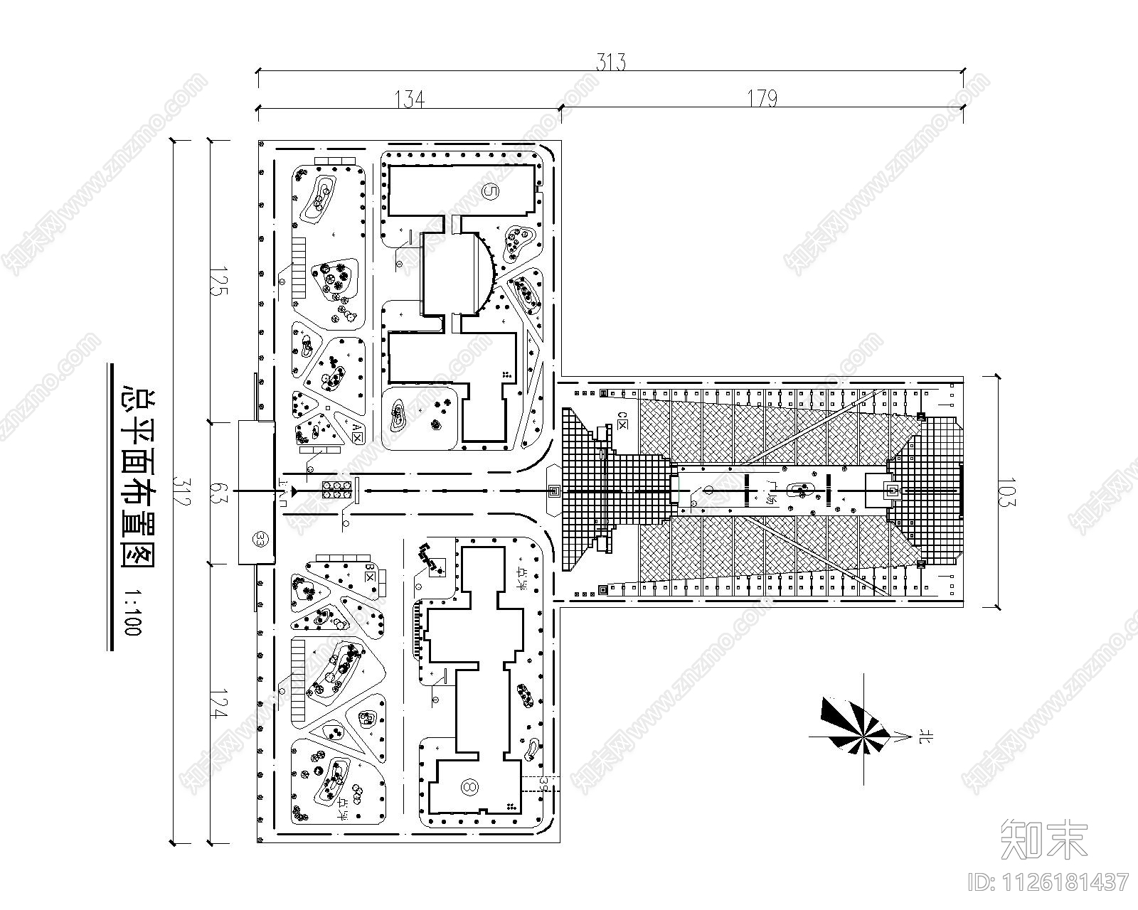 现代学校场地设计cad施工图下载【ID:1126181437】