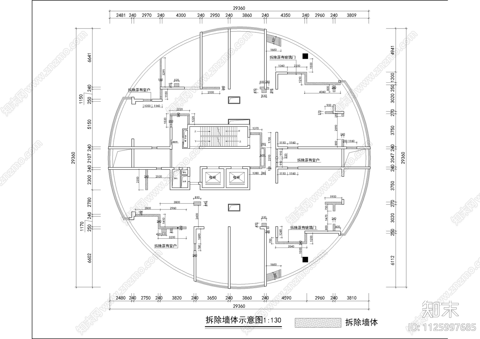 南昌国际金融办公平面图cad施工图下载【ID:1125997685】
