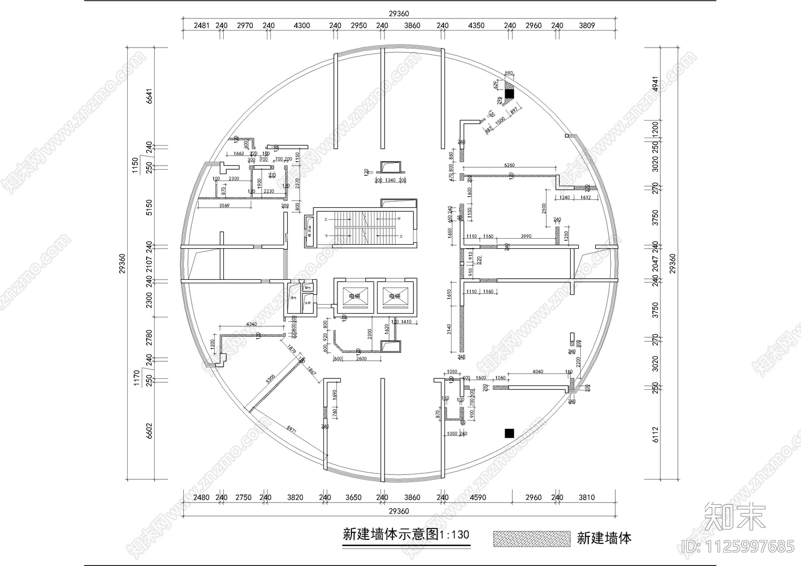 南昌国际金融办公平面图cad施工图下载【ID:1125997685】