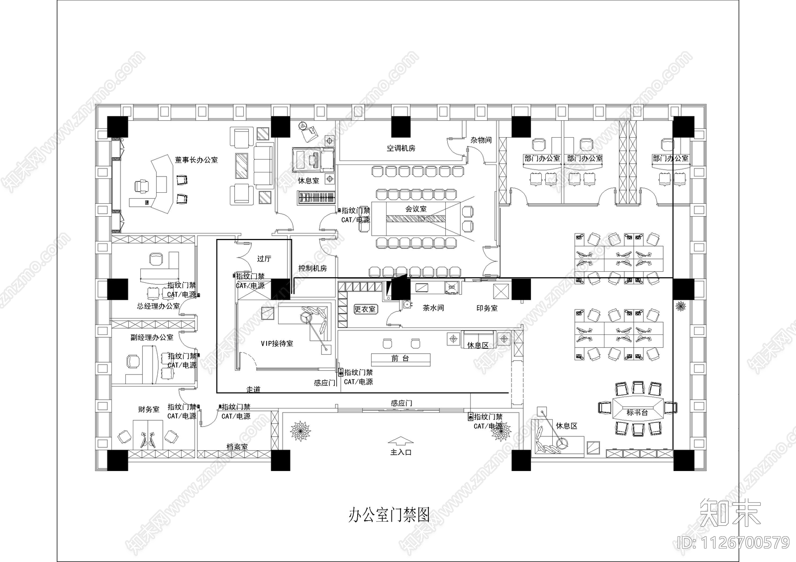 现代办公弱电平面图施工图下载【ID:1126700579】