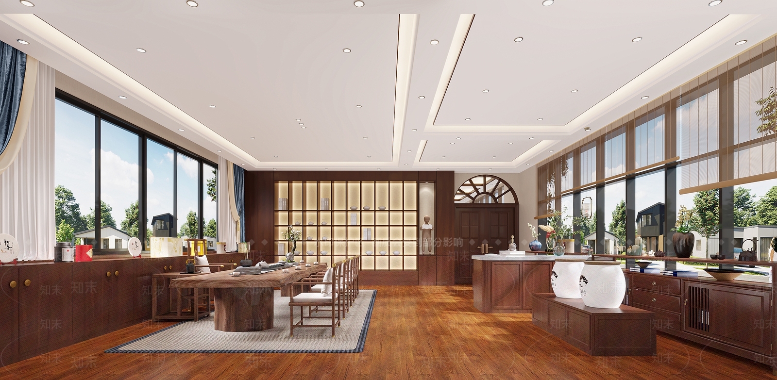 新中式茶叶店3D模型下载【ID:1126001068】