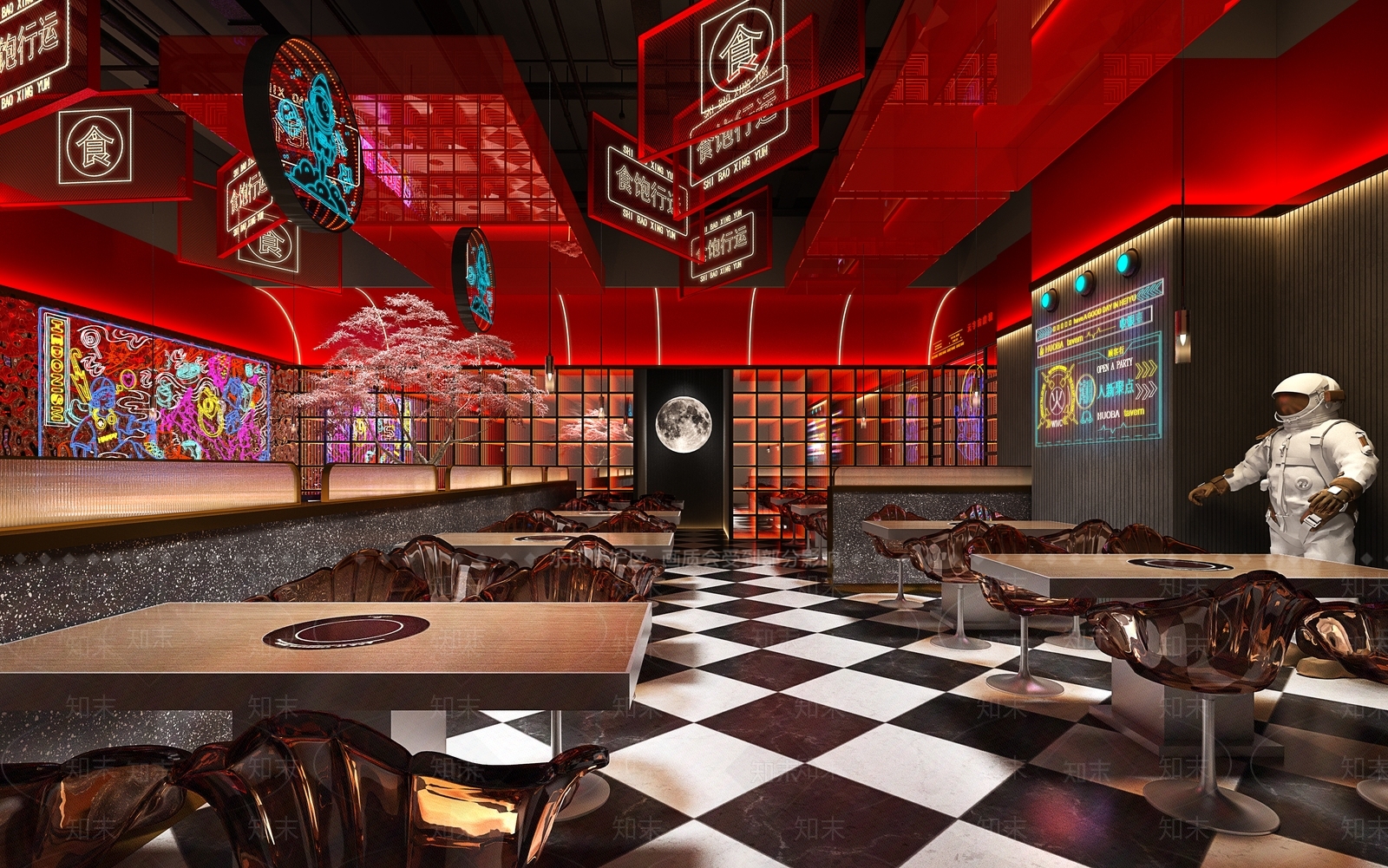 现代火锅店3D模型下载【ID:1126003497】