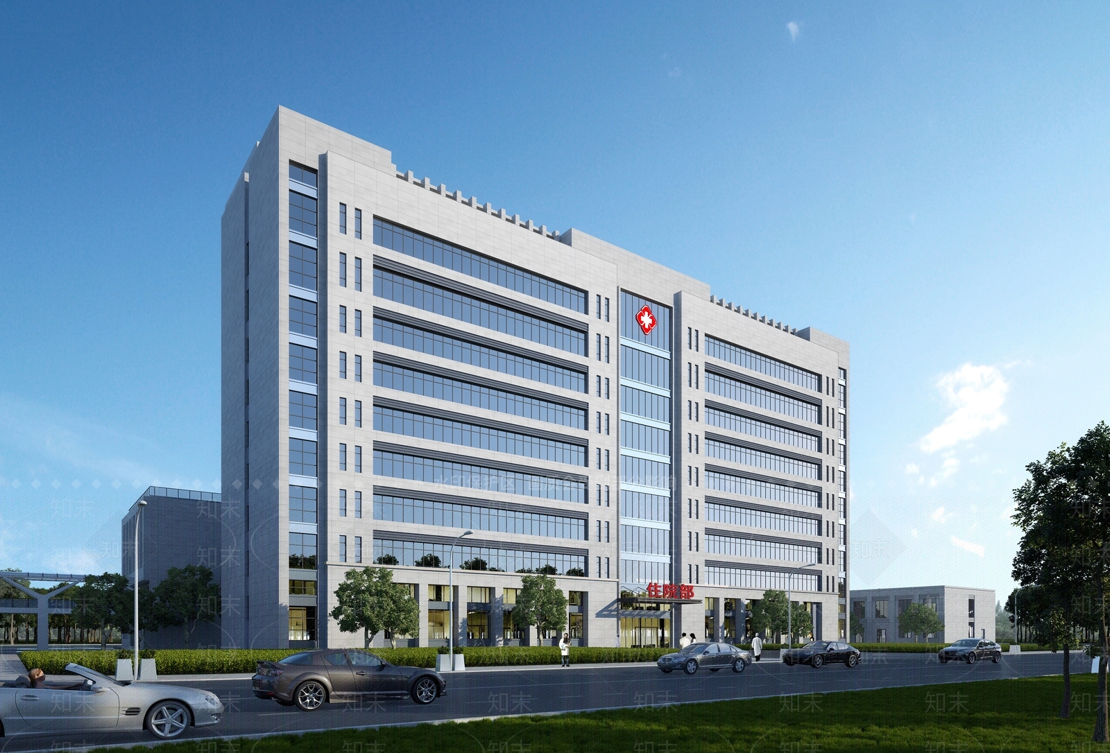 现代医疗建筑SU模型下载【ID:1126006685】