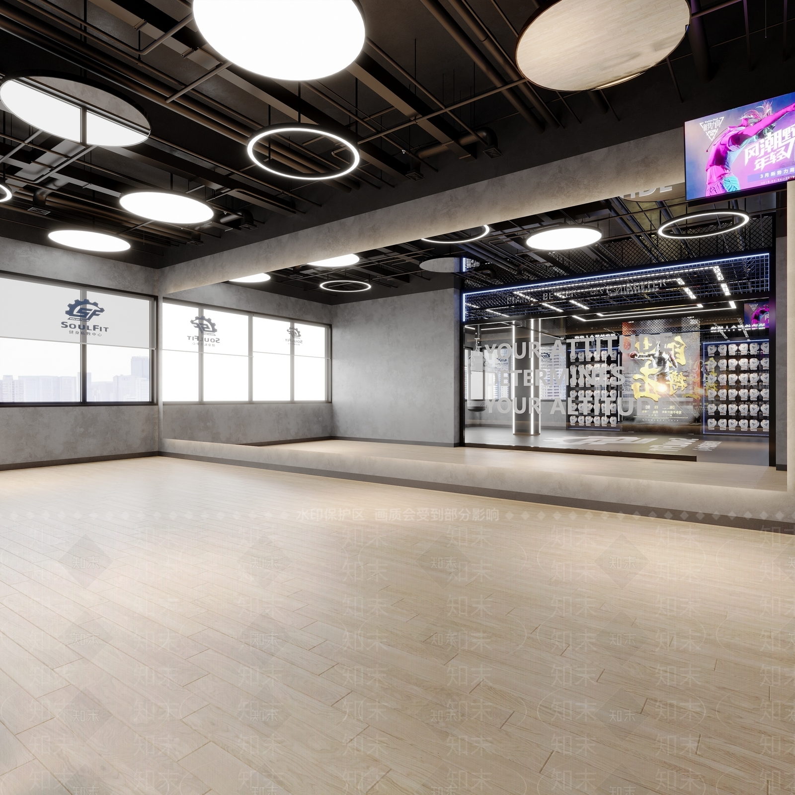 现代拳击馆3D模型下载【ID:1126147663】