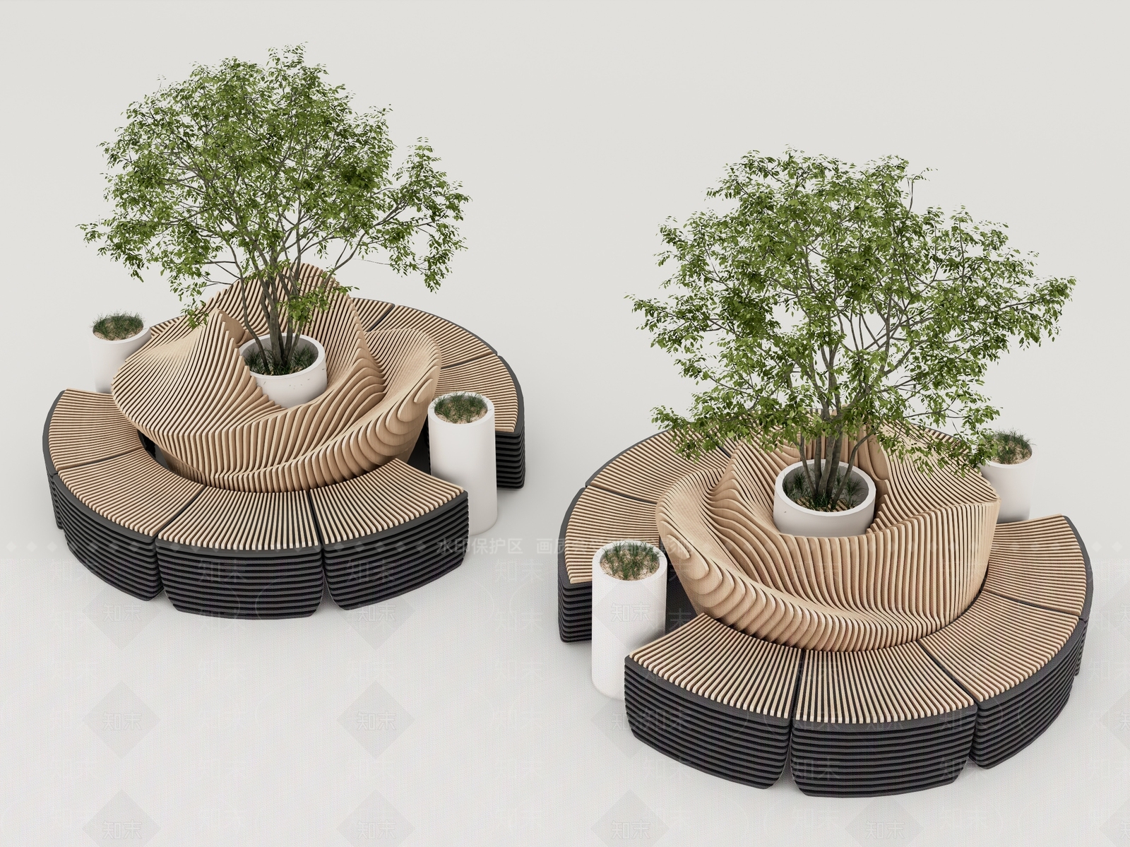 现代景观座椅SU模型下载【ID:1126008822】