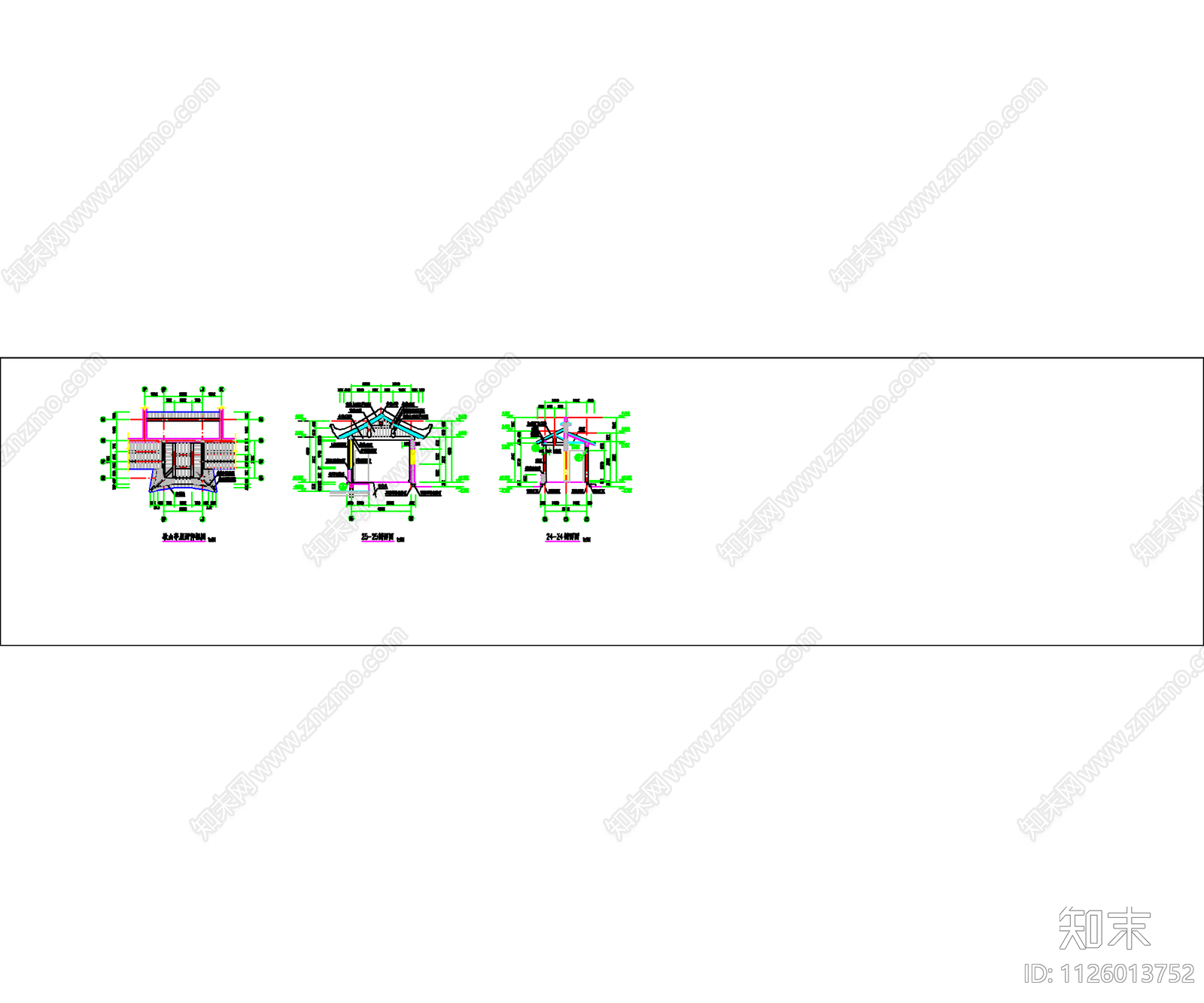 全套江南风格苏式浙江古建歇山顶建筑cad施工图下载【ID:1126013752】