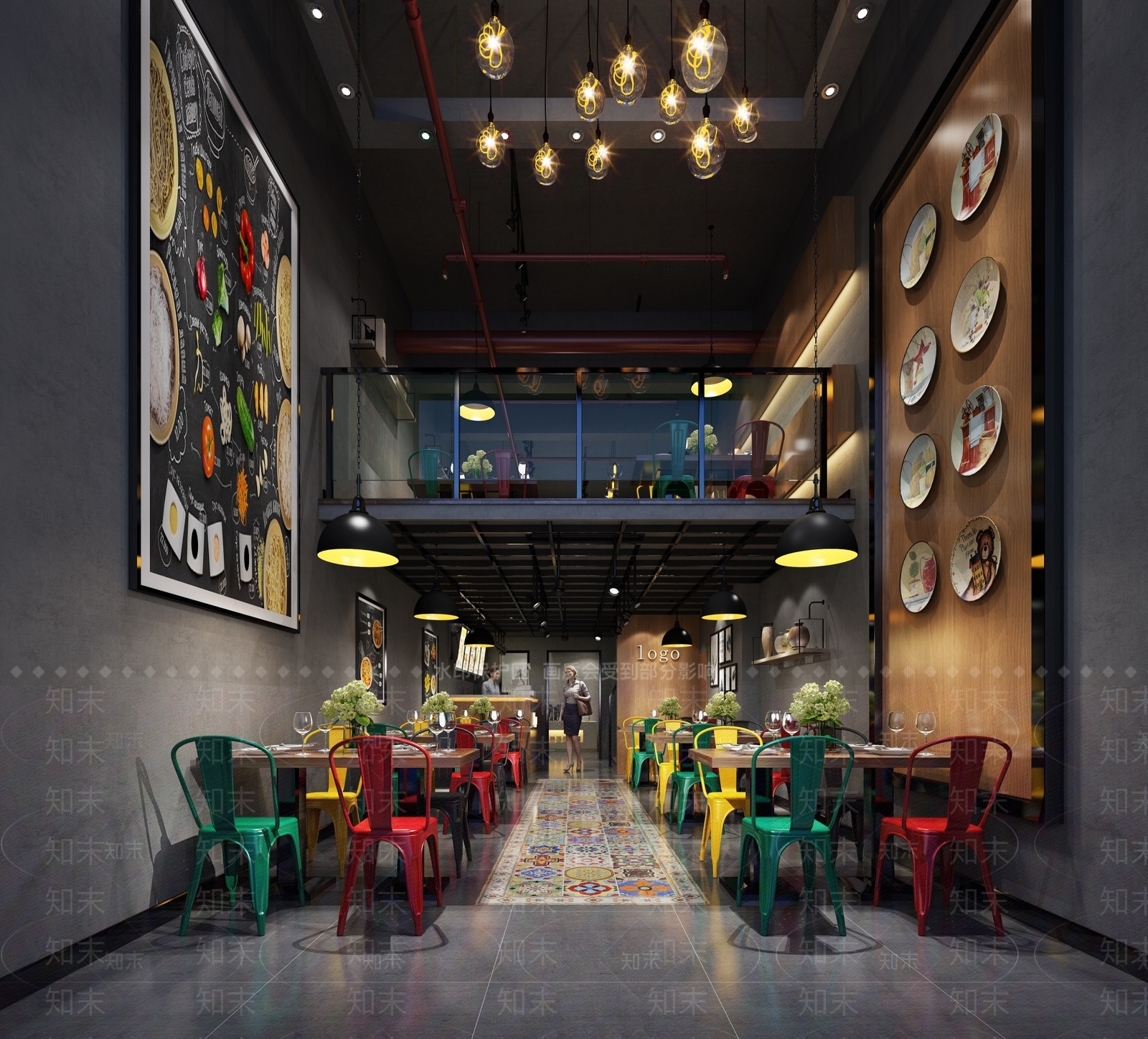 现代快餐店SU模型下载【ID:1126014898】