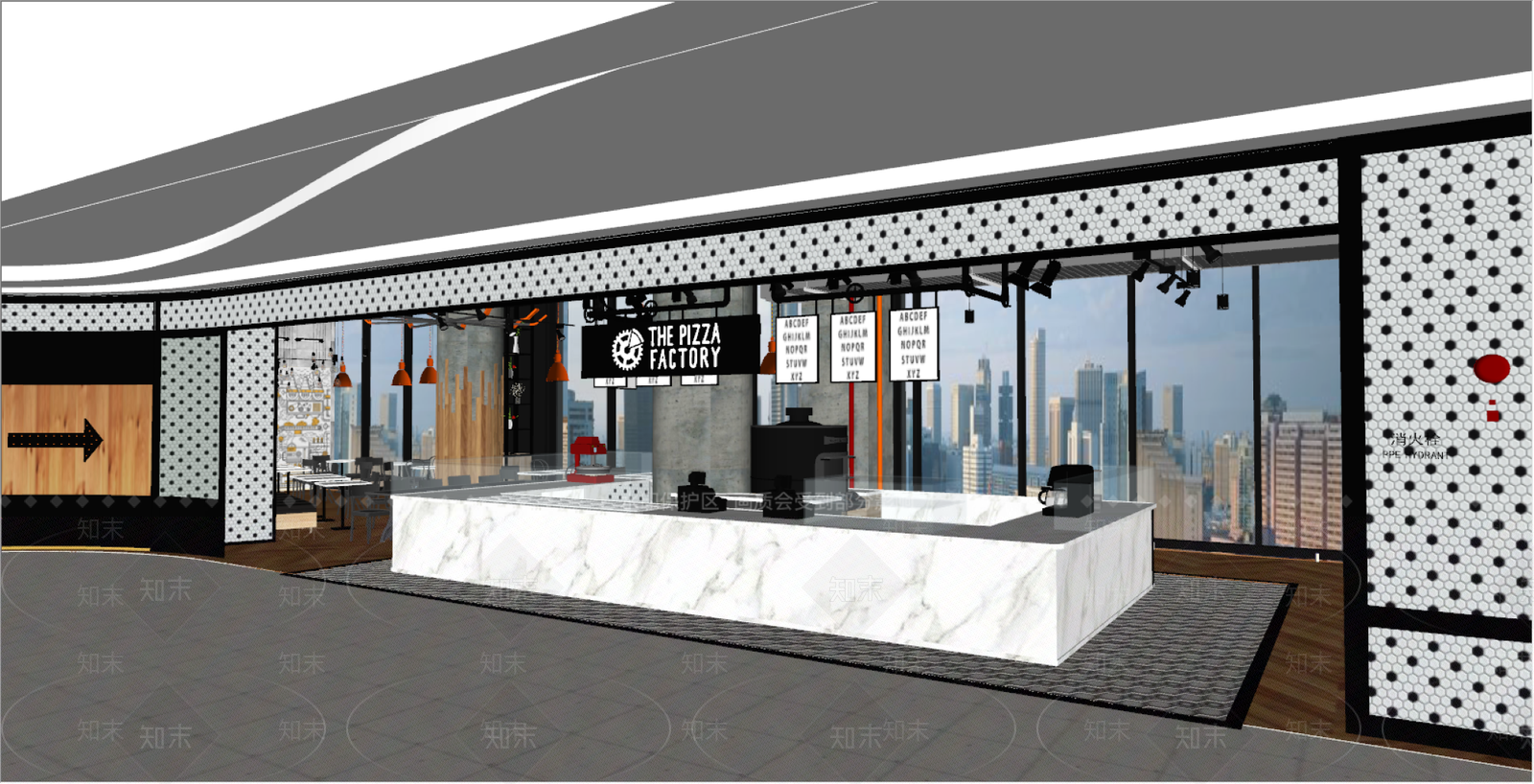 现代披萨店SU模型下载【ID:1126016878】
