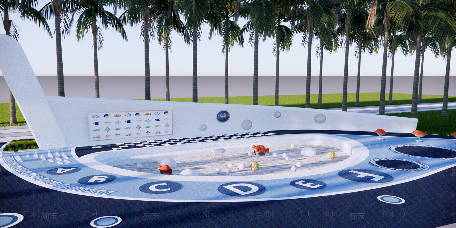 现代儿童沙坑SU模型下载【ID:1126019291】