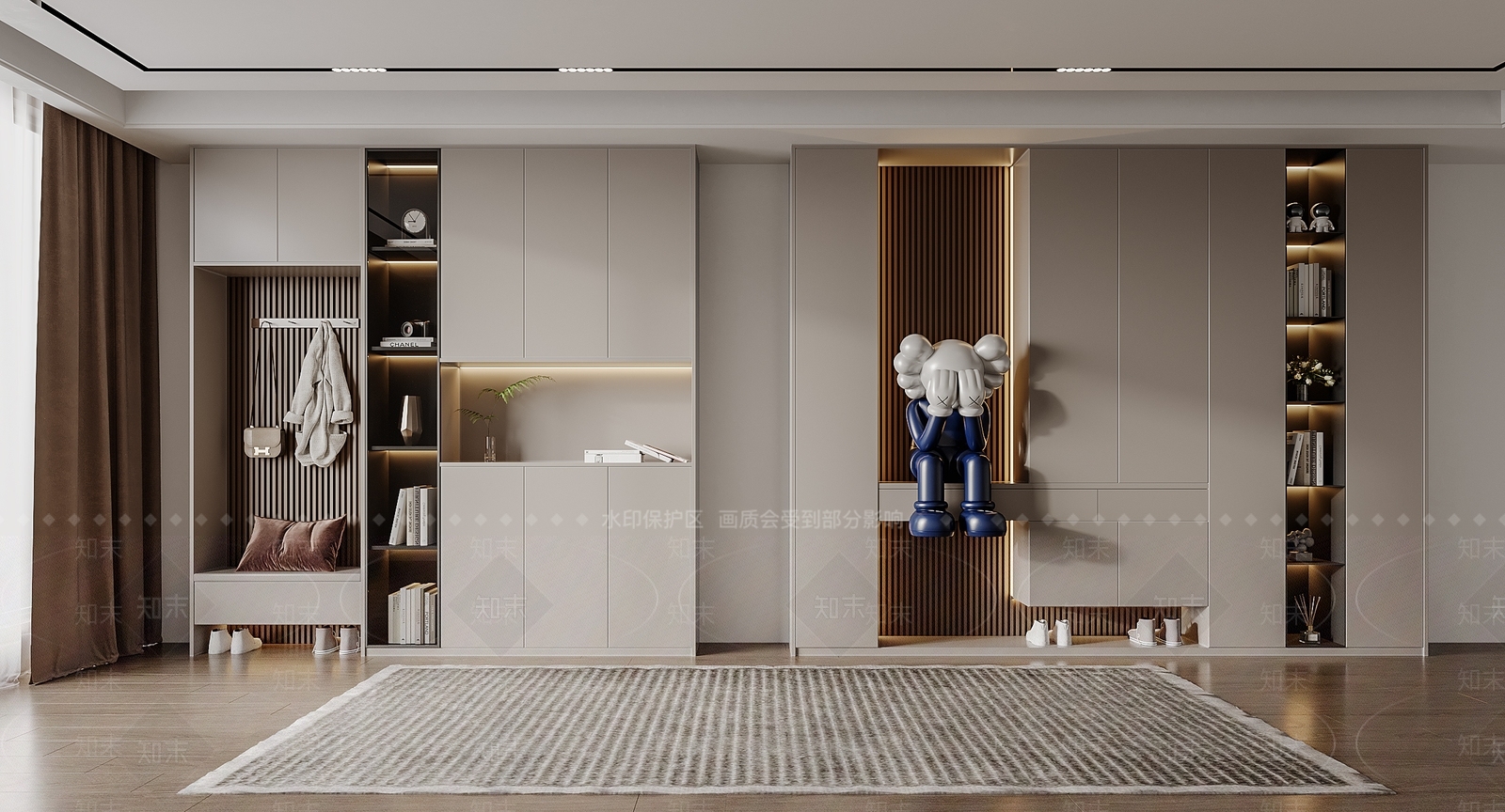 现代鞋柜3D模型下载【ID:1126020334】