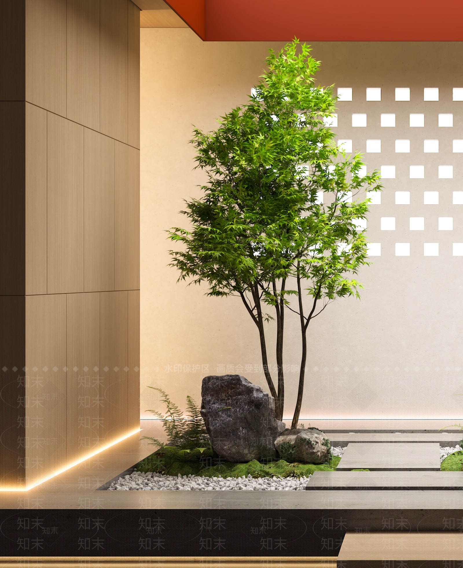 现代室内景观造景3D模型下载【ID:1126022671】_知末3d模型网